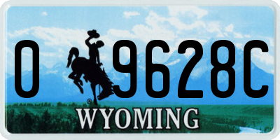 WY license plate 09628C