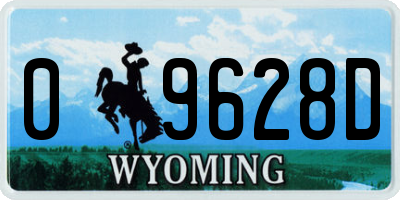 WY license plate 09628D