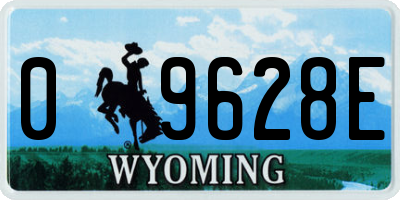 WY license plate 09628E