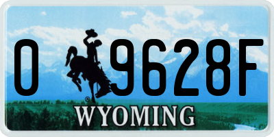 WY license plate 09628F