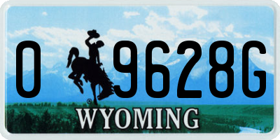 WY license plate 09628G