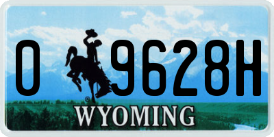 WY license plate 09628H
