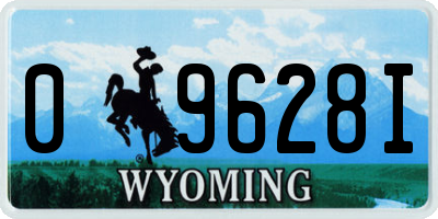 WY license plate 09628I