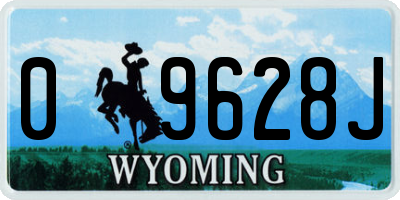 WY license plate 09628J