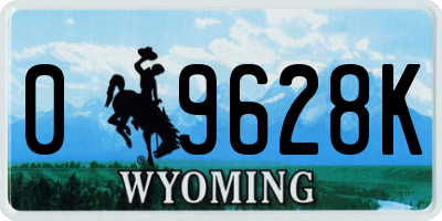 WY license plate 09628K
