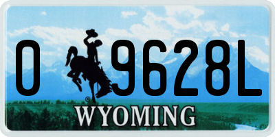 WY license plate 09628L