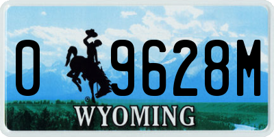 WY license plate 09628M