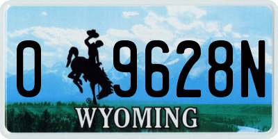 WY license plate 09628N