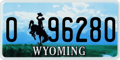 WY license plate 09628O