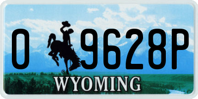WY license plate 09628P