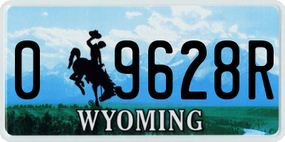 WY license plate 09628R