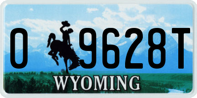 WY license plate 09628T
