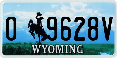 WY license plate 09628V