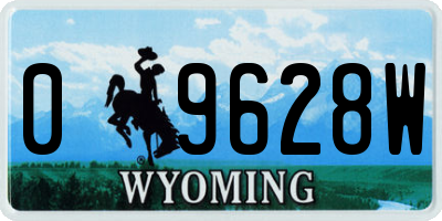 WY license plate 09628W