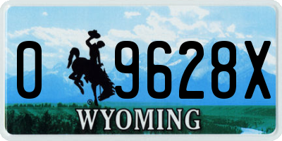 WY license plate 09628X