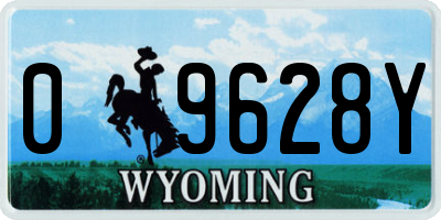 WY license plate 09628Y
