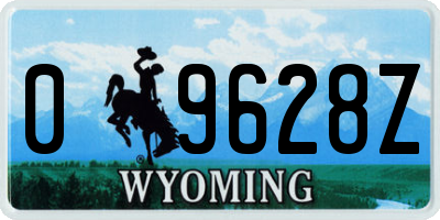 WY license plate 09628Z