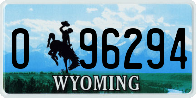 WY license plate 096294
