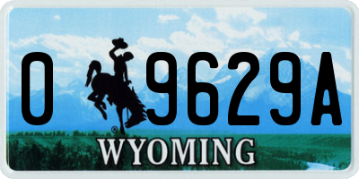 WY license plate 09629A