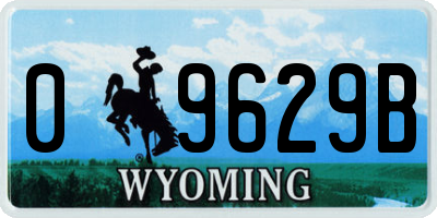 WY license plate 09629B