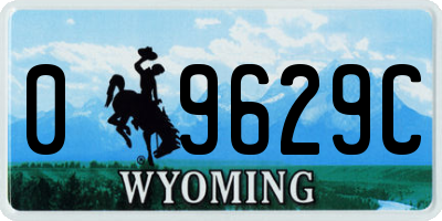 WY license plate 09629C