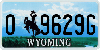 WY license plate 09629G