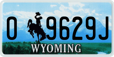 WY license plate 09629J