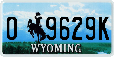 WY license plate 09629K