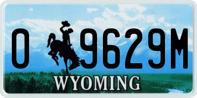WY license plate 09629M