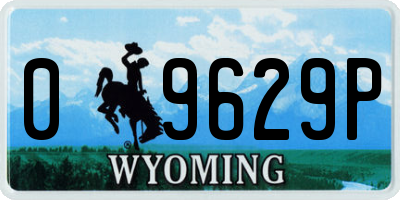 WY license plate 09629P