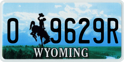 WY license plate 09629R