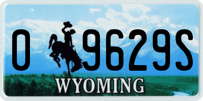 WY license plate 09629S