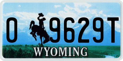 WY license plate 09629T