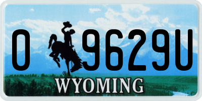 WY license plate 09629U