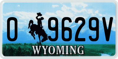 WY license plate 09629V