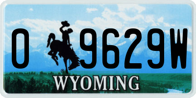 WY license plate 09629W