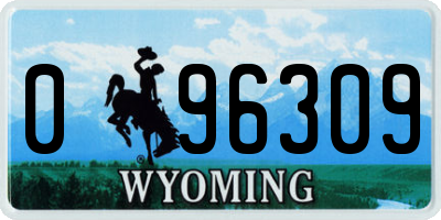WY license plate 096309