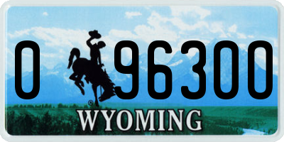 WY license plate 09630O