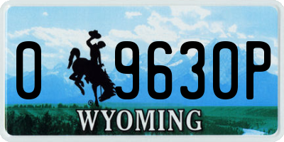WY license plate 09630P
