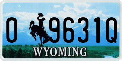 WY license plate 09631Q