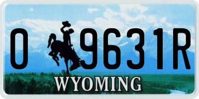WY license plate 09631R