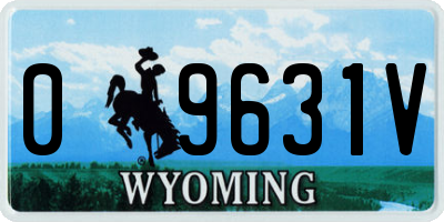 WY license plate 09631V