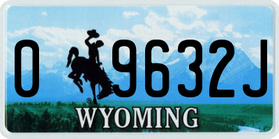 WY license plate 09632J
