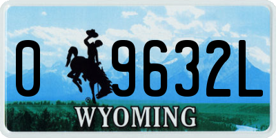 WY license plate 09632L