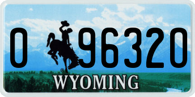 WY license plate 09632O