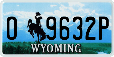 WY license plate 09632P