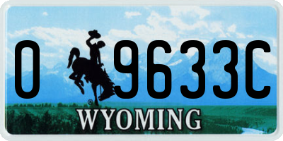 WY license plate 09633C