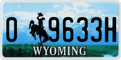 WY license plate 09633H
