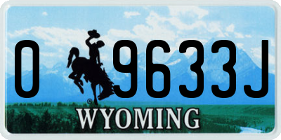 WY license plate 09633J