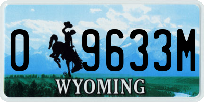 WY license plate 09633M